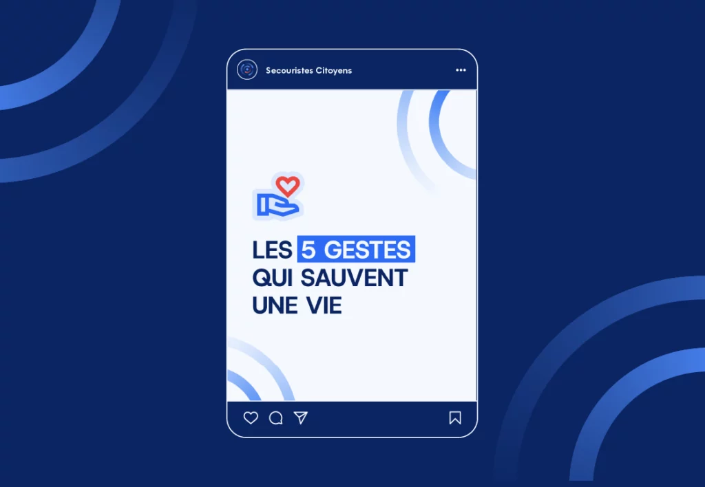 Visuel Instagram “Les 5 gestes qui sauvent une vie”